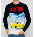 Man's sweater mc2 saint barth with Cortina postcard print