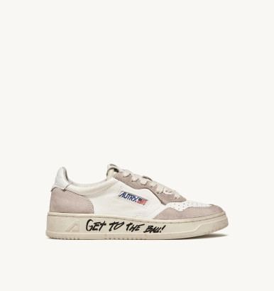 SNEAKERS AUTRY MEDALIST LOW IN PELLE E SUEDE BIANCO